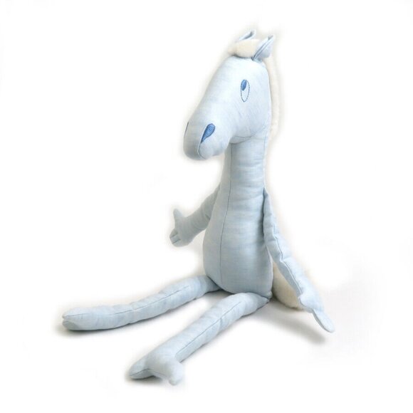 Auth HERMES Stuffed Toy Baby Toy Blue/White Linen - e59721j - Picture 2 of 8